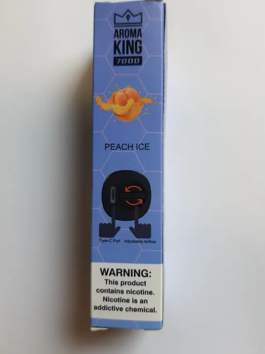 Foto del aviso oficial: Aroma King Aroma King 7000 2% NIC Salt (20mg/ml nicotine) 14ml Cigarrillo electrónico desechable — riesgo: Riesgos químicos