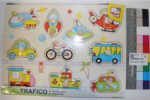 Photo de l’avis officiel: Bino Trafico Steckpuzzle — risque: Étouffement
