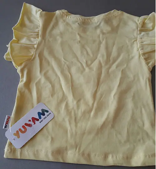 Photo de l’avis officiel: Yuvam Bebe T-shirt pour enfants — risque: Étouffement