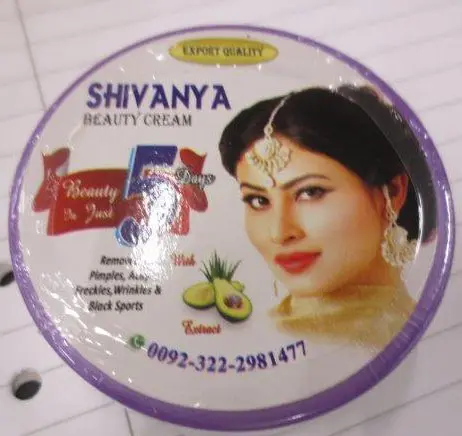 Photo de l’avis officiel: Shivanya Beauty Cream Crème de blanchiment de la peau — risque: Risque chimique