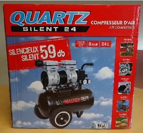 Photo de l’avis officiel: Quartz (Counterfeit) QUARTZ SIL540Q Compresseur d’air — risque: Blessures