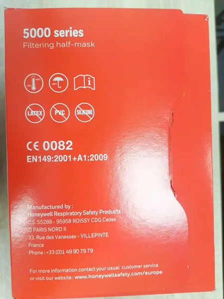 Photo de l’avis officiel: Honeywell Filtering half mask Masque de filtre à particules — risque: Risque sanitaire/autre