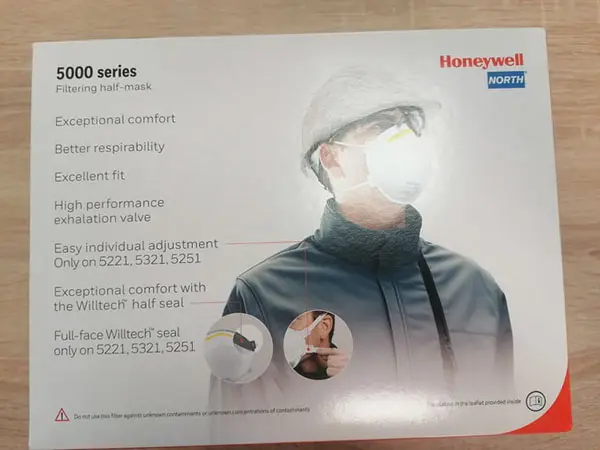 Photo de l’avis officiel: Honeywell Filtering half mask Masque de filtre à particules — risque: Risque sanitaire/autre