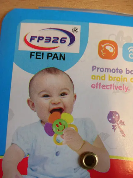 Photo from the official notice: FP326 Fei Pan Baby Toys toy rattle set — choking risk