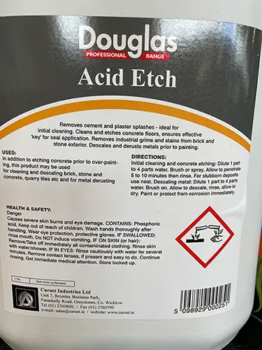 Foto dell’avviso ufficiale: Douglas Douglas Acid Etch Detergente per cemento — rischio: Rischio chimico