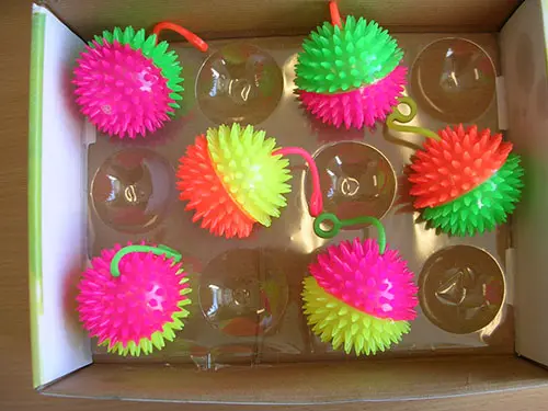 Foto do aviso oficial: essaco Flashing spiky ball Yoyo puffer bola — risco: Engasgamento & Estrangulamento