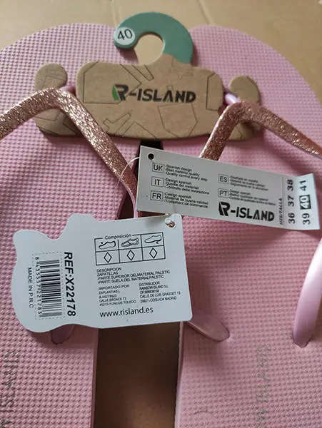 Foto do aviso oficial: R-Island R-Island Chinelos — risco: Químico (A12/01461/22)