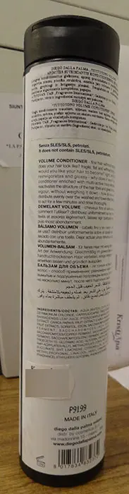 Foto uit de officiële melding: Tutto Piccolo Tutto Tono Volume Conditioner fine hair body Haar conditioner — risico: Chemische risico's