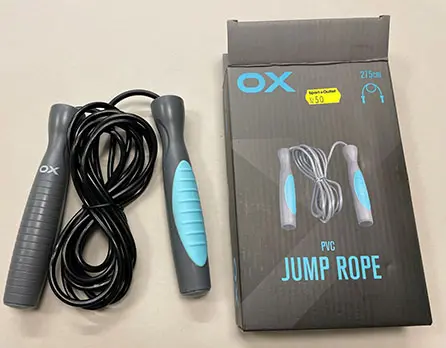 Photo de l’avis officiel: OX Ox PVC Jump Rope - Hoppetau Ox PVC Jump Rope - Hop Corde de saut — risque: Risque chimique & Environnement