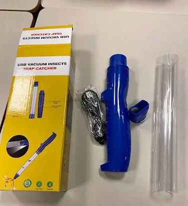Photo de l’avis officiel: USB Vacuum Insects Trap Catcher Piège à insectes électrique — risque: Risque chimique & Environnement