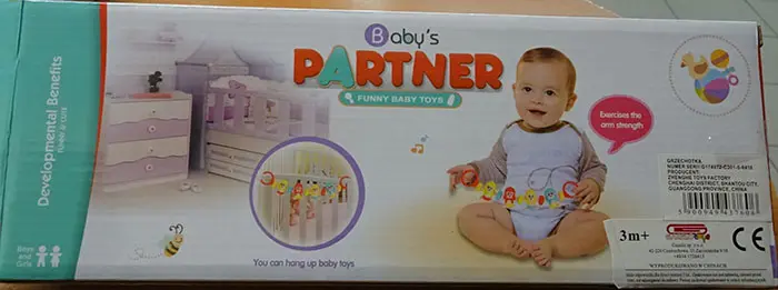 Photo from the official notice: Baby's Partner Funny Baby Toys rattle toy — choking risk