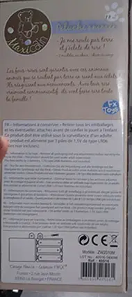 Photo de l’avis officiel: Maxicâlin Animal mort de rire Jouet doux — risque: Étouffement