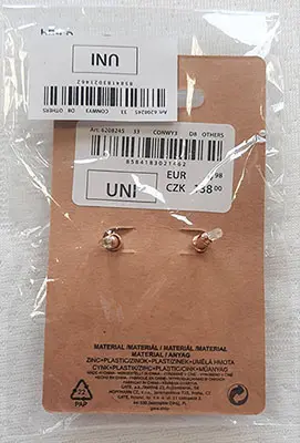 Foto dell’avviso ufficiale: Accessories Fischerfield Orecchini — rischio: Rischio chimico