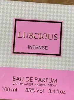 Photo de l’avis officiel: luscious intense Parfum — risque: Risque chimique
