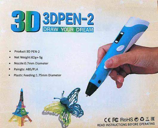 Foto do aviso oficial: 3D PEN-2 Caneta 3D — risco: Queimaduras & Choque elétrico