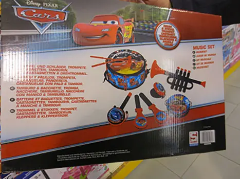 Photo from the official notice: MUSIC SET CARS DISNEY musical toy set — chemical risk