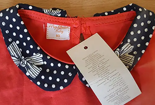 Foto do aviso oficial: M&amp;B My Bella Baby Conjunto de roupas para crianças — risco: Engasgamento