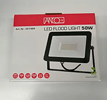 Photo de l’avis officiel: ANCO LED FLOOD LIGHT Projecteur LED — risque: Choc électrique & Blessures