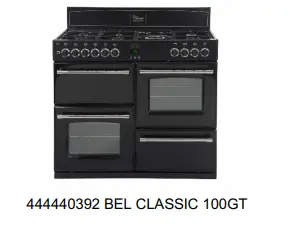 Photo from the official notice: Belling gas cooker — suffocation risk