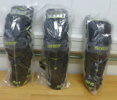 Photo from the official notice: Shot Race Gear 21-Shot-Kneeguard Interceptor knee guards — injuries risk