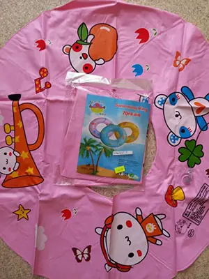 Foto do aviso oficial: Dudu Fish Swimming ring 70 Flutuador inflável da natação do bebé — risco: Químico