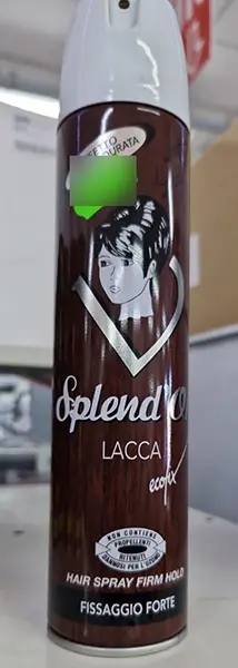 Foto dell’avviso ufficiale: Splend'or Splend'or Spray per capelli — rischio: Rischio chimico (A12/01682/22)