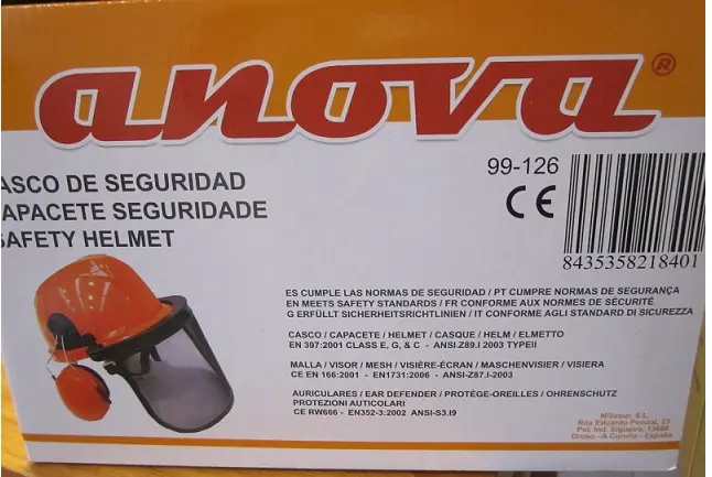 Photo de l’avis officiel: Anova Casco de seguridad Casque de protection — risque: Blessures