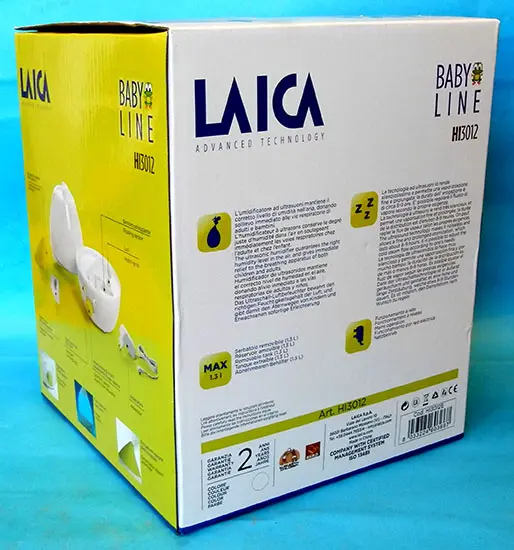 Photo from the official notice: Laica Umidificatore ad ultrasuoni / Ultrasonic humidifier air humidifier — microbiological risk