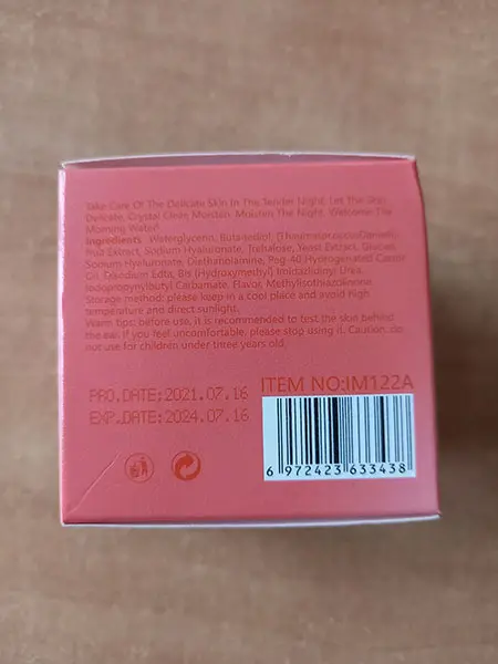Foto dell’avviso ufficiale: Cherry Skin Rejuvenation Sleep Mask Maschera facciale — rischio: Rischio chimico