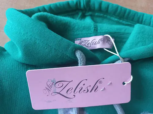 Photo from the official notice: Miss Zelish children's jacket — strangulation risk