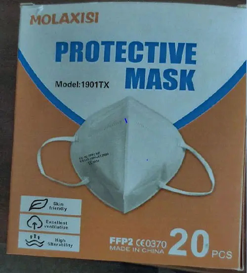 Photo de l’avis officiel: MOLAXISI PROTECTIVE MASK Masque de filtre à particules — risque: Risque sanitaire/autre