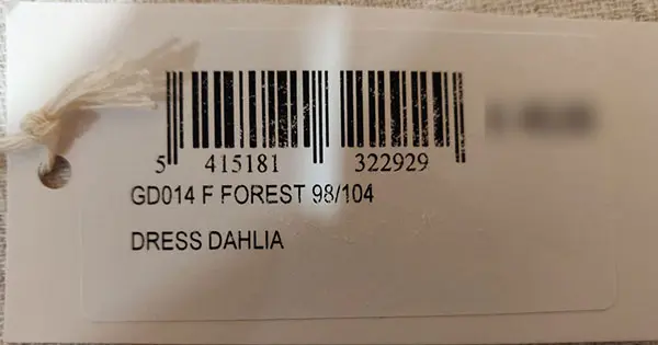 Foto dell’avviso ufficiale: onnolulu DRESS DAHLIA Abito per bambini — rischio: Lesioni