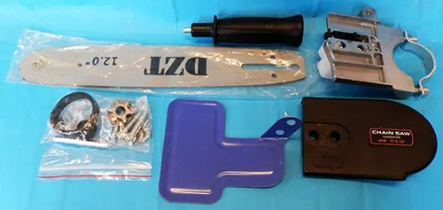 Foto do aviso oficial: DZT Electric chain saw Stand 12 PROFESSIONAL/ CHAIN SAW  CONVERTER Fixação de motosserra — risco: Cortes & Ferimentos