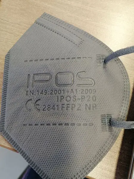 Foto uit de officiële melding: IPOS Atemschutz-maske, Meltblown protective mask Het masker van het deeltjefilter — risico: Gezondheidsrisico/overige