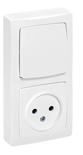 Photo from the official notice: Legrand Prise de courant sans terre electric socket — electric shock risk