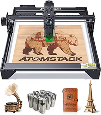 Foto uit de officiële melding: Atomstack Atomstack Lasergravierer A5 20 W Lasergravure machine — risico: Aantasting van het gezichtsvermogen