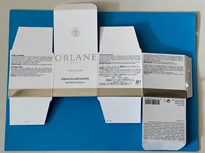 Foto aus der offiziellen Meldung: Orlane Soin de blanc creme eclaircissante Hautaufhellende Creme — Risiko: Chemikalie
