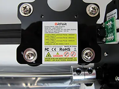 Photo de l’avis officiel: Ortur Machine de gravure laser — risque: Dommages à la vue