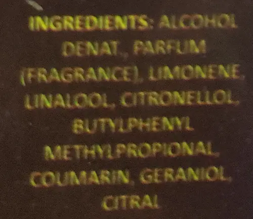 Foto dell’avviso ufficiale: Mavi profumi Cafè Profumo — rischio: Rischio chimico