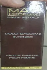 Photo de l’avis officiel: Mavi profumi Dolci Gabbiani intenso Parfum — risque: Risque chimique