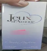 Photo de l’avis officiel: Comin parfum Jeux d'amour Eau de toilette — risque: Risque chimique (A12/00067/23)