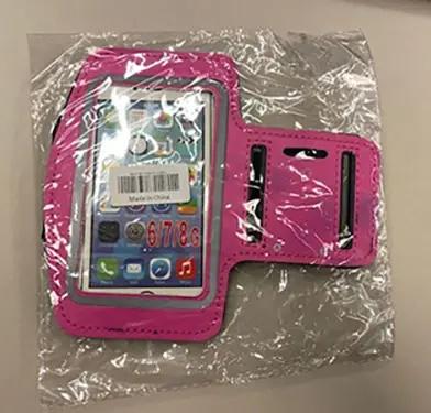 Foto dell’avviso ufficiale: Sportsarmbånd Bracciale per telefono cellulare — rischio: Rischio chimico & Ambiente