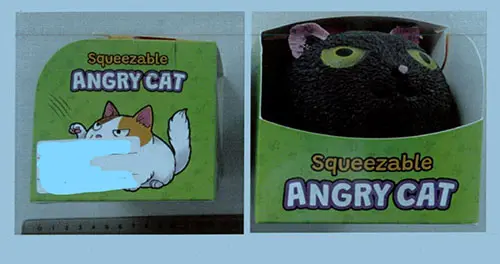Photo de l’avis officiel: JOHNTOY Squeezable Angry Cat Jouet pressé — risque: Risque microbiologique