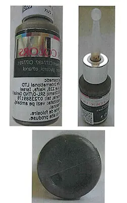 Foto aus der offiziellen Meldung: NPM International Seduction Colors Tattoo-Tinte für dauerhaftes Make-up — Risiko: Chemikalie