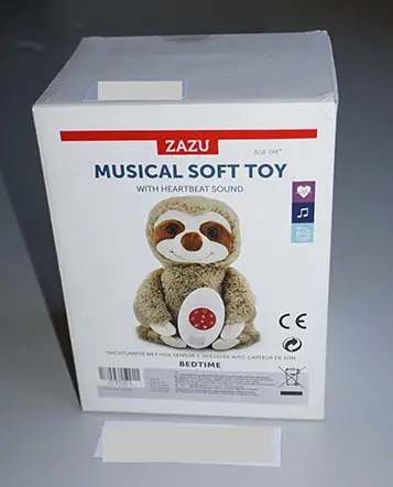 Photo from the official notice: ZAZU Musical Soft Toy — choking risk