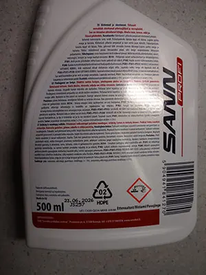 Foto dell’avviso ufficiale: SANN PROFI Burn marks and black smoke stains cleaner Più pulito — rischio: Rischio chimico