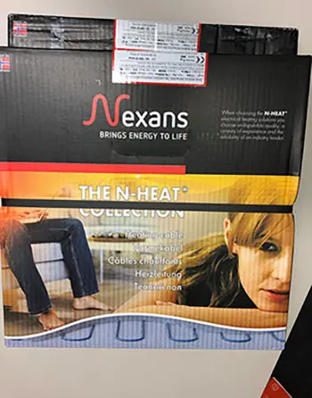 Photo from the official notice: Nexans Nexans floor heating cables for floor heating — environment risk
