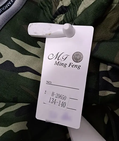 Foto dell’avviso ufficiale: MING FENG THE LINE PRODUCTION WITH CLASS - Design Original Pantaloni per bambini — rischio: Lesioni