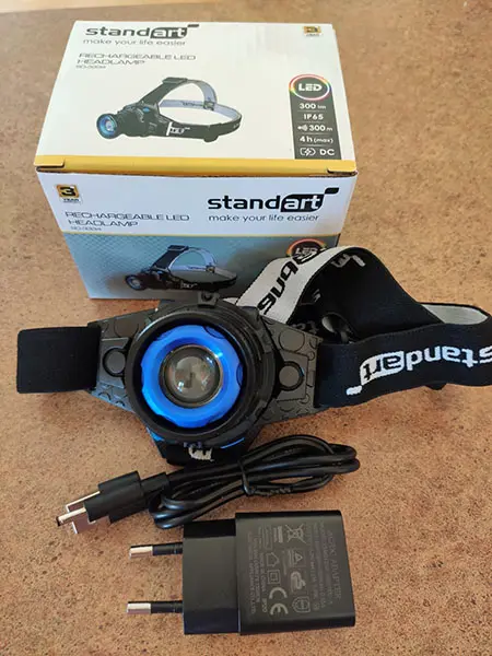 Photo from the official notice: standart Rechargeable LED headlamp head lamp — burns & fire risk