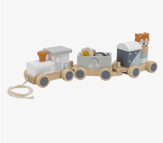 Photo de l’avis officiel: Tryco Baby Wooden Animal Train Train de jouets — risque: Étouffement